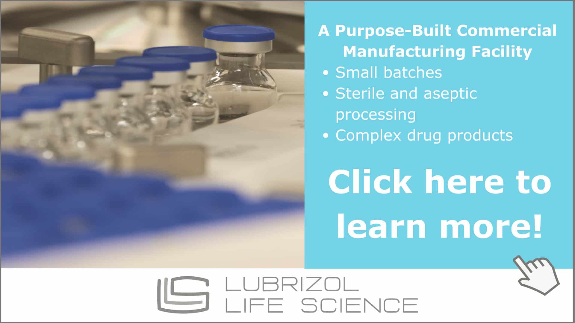 Figure 2 Purpose Built Commercial Manufacturing Facility LLS Health via Lubrizol CDMO